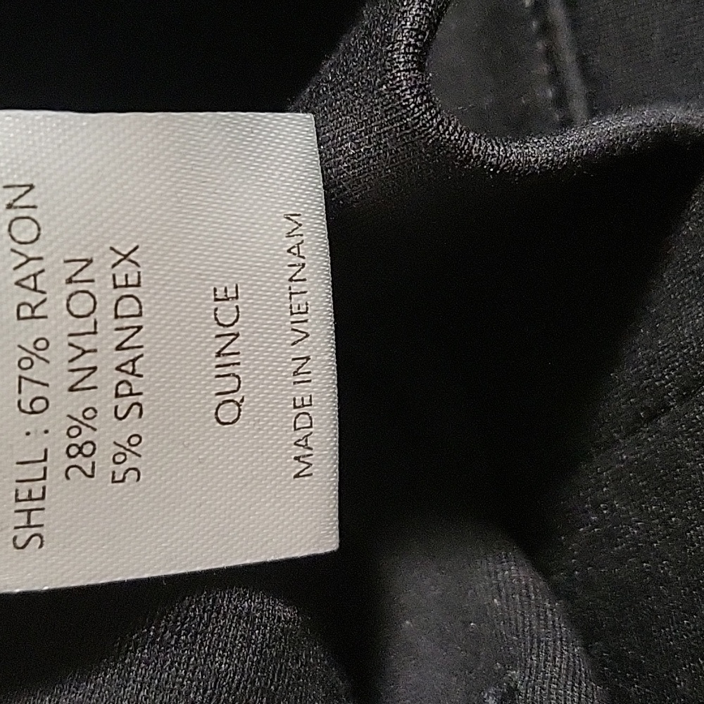 Quince Open Pocket Black Ultra Stretch Pants Numerous Sizes - Picture 8 of 10
